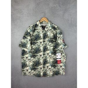 Canada Weathergear Shirt Mens 2XL Multicolor Floral Hawaiian Short Sleeve Button